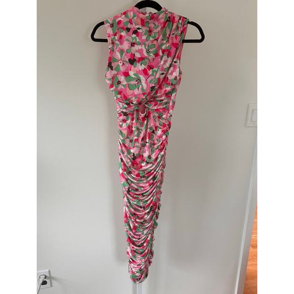 Alexia Admore Khloe Dress Floral Midi Ruched Bodycon size XS - Picture 4 of 7